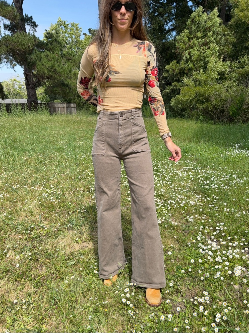 Mother elbow grease roller sneak Flare pants